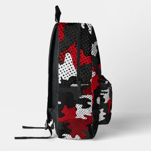 Utah college Crimson & White Warrior Camo Printed Bedruckter Rucksack (Links)