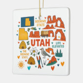 Utah Custom Family Trip Weihnachten Keramikornament (Links)