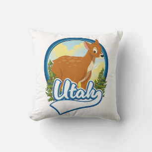 Utah Deer Travel Logo Kissen