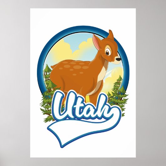 Utah Deer Travel Logo Poster (Vorne)