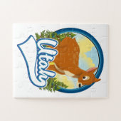 Utah Deer Travel Logo Puzzle (Horizontal)