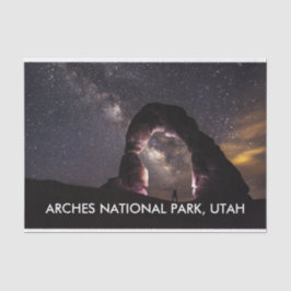 Utah Delicate Arch night stars Milchweg Landschaft Seidenpapier