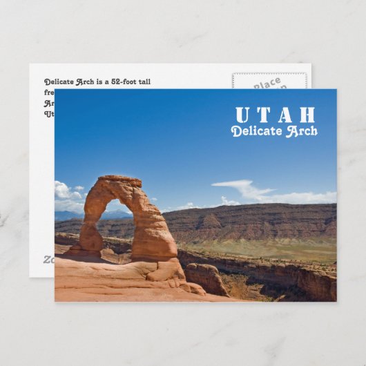 Utah Delicate Arch Postkarte (Vorne/Hinten)