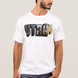 Utah, der beehive Staat Big Letter T-Shirt
