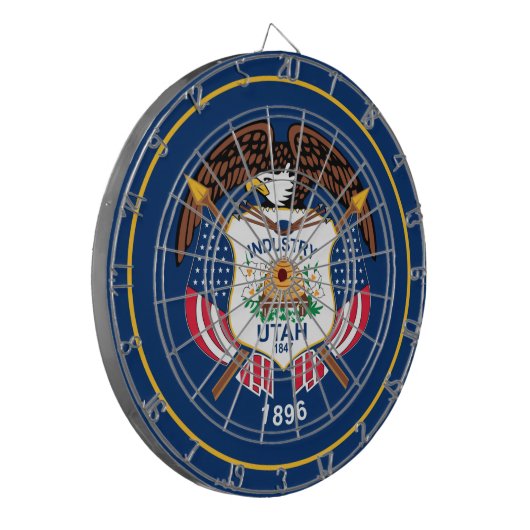 Utah: Der beehive Staat US-Flagge, Industrie Dartscheibe (Vorderseite Links)