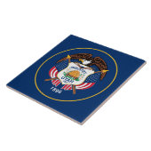 Utah: Der beehive Staat US-Flagge, Industrie Fliese (Seite)