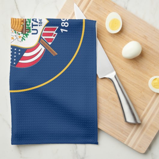 Utah: Der beehive Staat US-Flagge, Industrie Geschirrtuch (Viertel Falte)