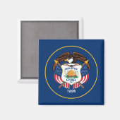 Utah: Der beehive Staat US-Flagge, Industrie Magnet (Vorderseite/Rückseite)