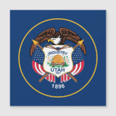 Utah: Der beehive Staat US-Flagge, Industrie Magnetkarte (Vorderseite)