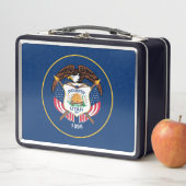 Utah: Der beehive Staat US-Flagge, Industrie Metall Brotdose (Beispiel)