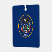 Utah: Der beehive Staat US-Flagge, Industrie Ornament Aus Metall (Vorderseite links)