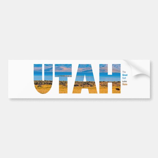 Utah Der große Salzsee Staat Autoaufkleber (Vorne)