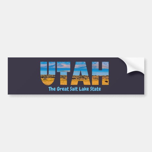 Utah Der große Salzsee Staat Autoaufkleber (Vorne)