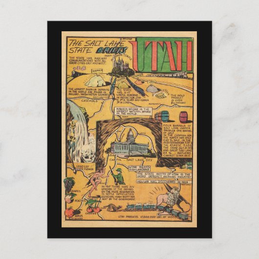 Utah, der Staat des Salzsees Postkarte (Vorderseite)