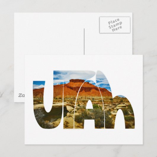 Utah Desert Postkarte (Vorne/Hinten)