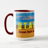 UTAH Die Tasse des Staat über den großen Salzsee (Links)