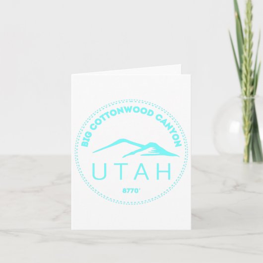 Utah Elevated Mountain - Retro Karte (Vorderseite)