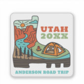 Utah Family Vacation, Road Trip, RV Camping Aufkleber (Vorderseite)