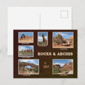 Utah: Felsen & Bögen Postkarte (Vorne/Hinten)