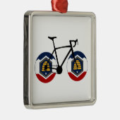 Utah Flag Cycling Ornament Aus Metall (Rechts)