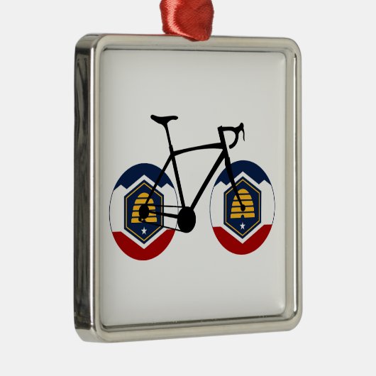 Utah Flag Cycling Ornament Aus Metall (Rechts)