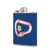 Utah Flag Klettersteig Carabiner Flachmann (Links)