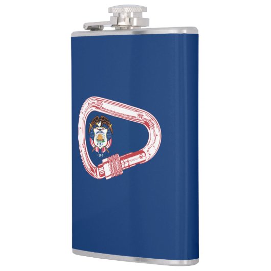 Utah Flag Klettersteig Carabiner Flachmann (Links)