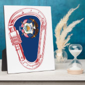 Utah Flag Klettersteig Carabiner Fotoplatte (Seite)