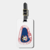 Utah Flag Klettersteig Carabiner Gepäckanhänger (Vorderseite vertikal)
