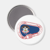 Utah Flag Klettersteig Carabiner Magnet (Vorderseite/Rückseite)