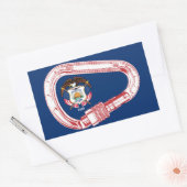 Utah Flag Klettersteig Carabiner Rechteckiger Aufkleber (Umschlag)