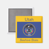 Utah Flag Magnet (Vorderseite/Rückseite)