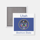 Utah Flag Magnet (Vorderseite/Rückseite)