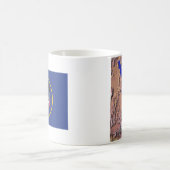 Utah Flag + Map-Tasse Kaffeetasse (Mittel)