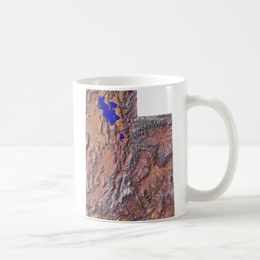 Utah Flag + Map-Tasse Kaffeetasse (Rechts)