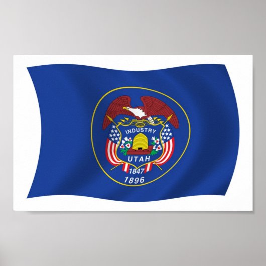 Utah Flag Poster Print (Vorne)