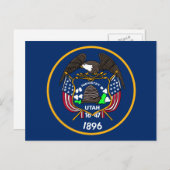 Utah Flag Postkarte (Vorne/Hinten)