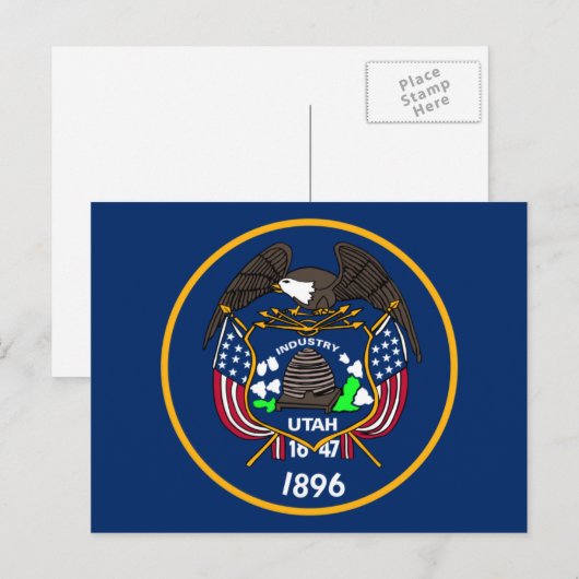 Utah Flag Postkarte (Vorne/Hinten)