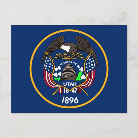 Utah Flag Postkarte (Vorderseite)