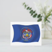 Utah-Flagge Postkarte (Stehend Vorderseite)