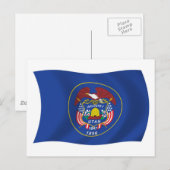 Utah-Flagge Postkarte (Vorne/Hinten)