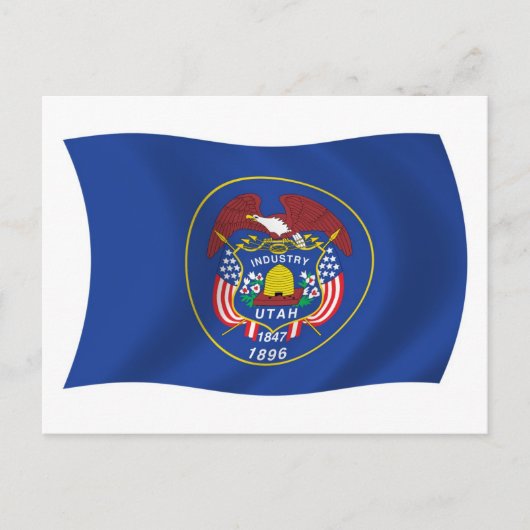 Utah-Flagge Postkarte (Vorderseite)