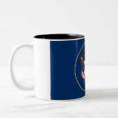 Utah-Flagge Zweifarbige Tasse (Links)