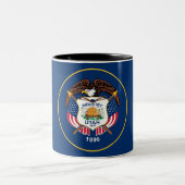 Utah-Flagge Zweifarbige Tasse (Mittel)
