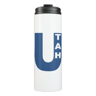 UTAH-Flasche mit weißer Isotherme Thermosbecher