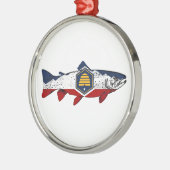 Utah Forellenfischerei Ornament Aus Metall (Links)