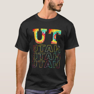 Utah Funny Gefärbte Krawatte Vintag Retro T-Shirt