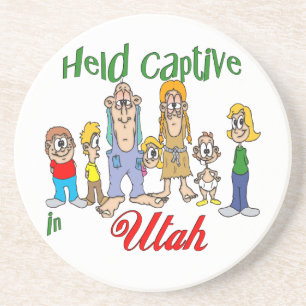 Utah Funny Trailer Park Sandstone Untersetzer
