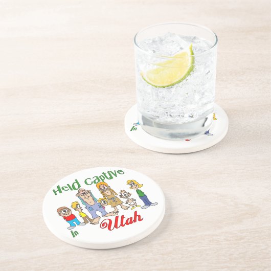 Utah Funny Trailer Park Sandstone Untersetzer (Seite)