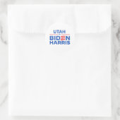 Utah für Biden Harris Runder Aufkleber (Tasche)